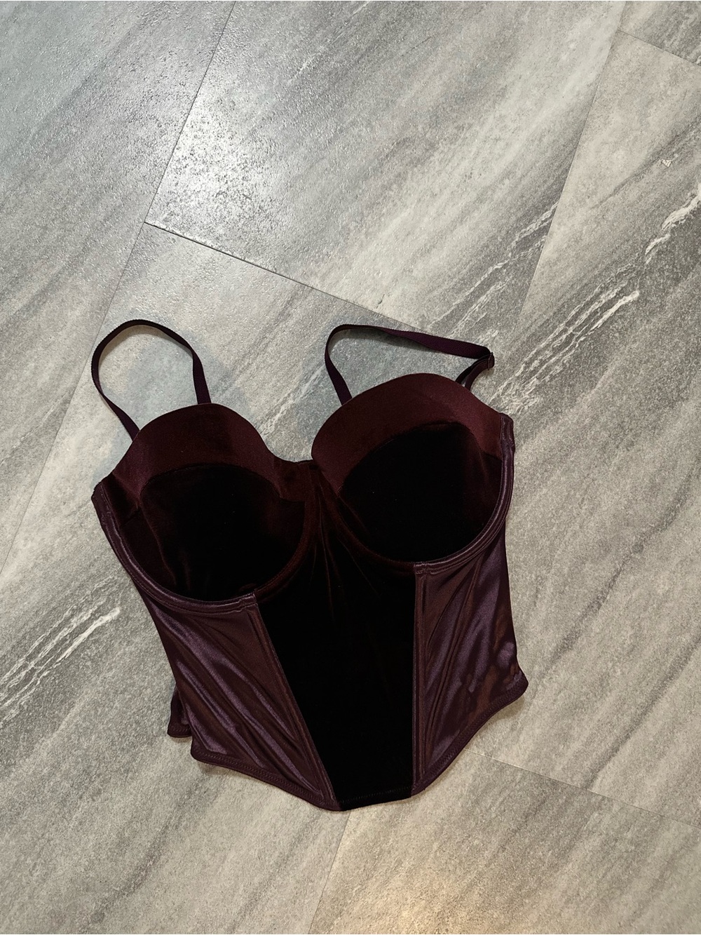NWOT Victoria's Secret Velvet Corset Bustier 36D